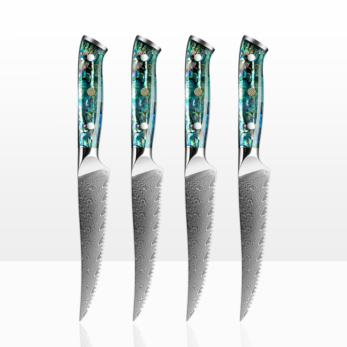 Aonami Damascus Steak Knife Bundle