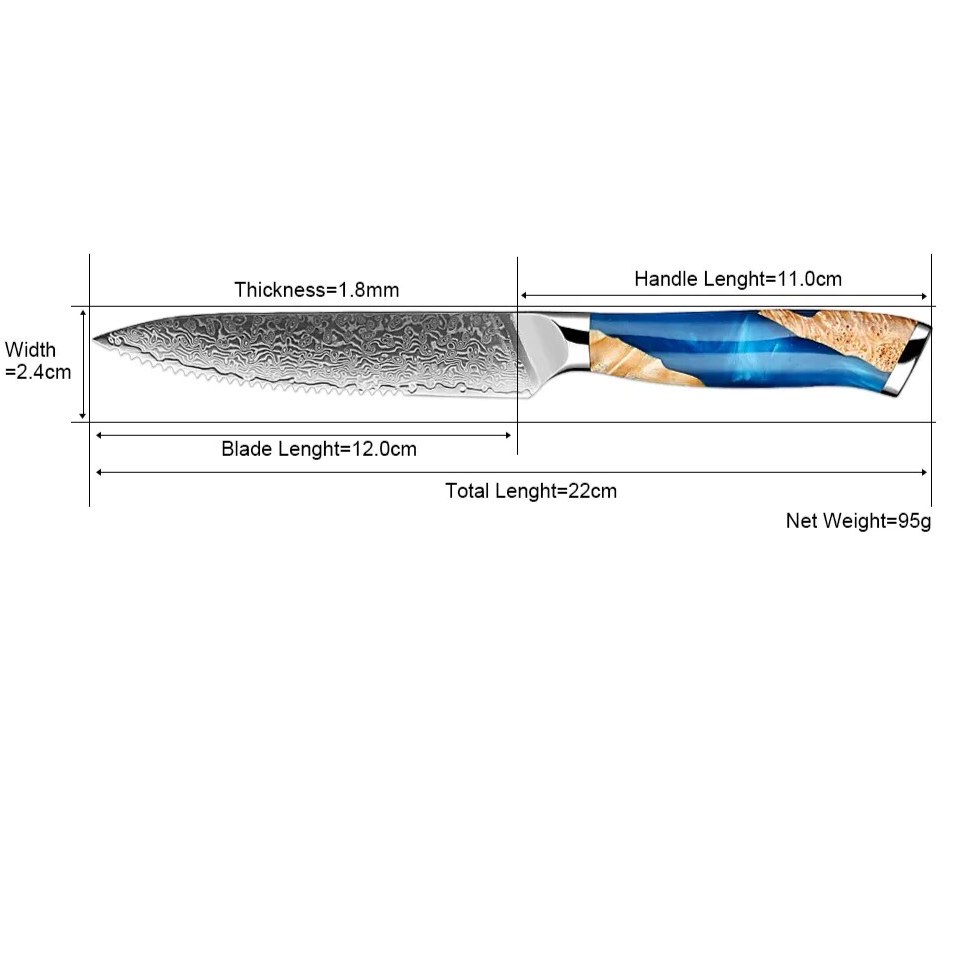 Umi Damascus Steak Knife Bundle